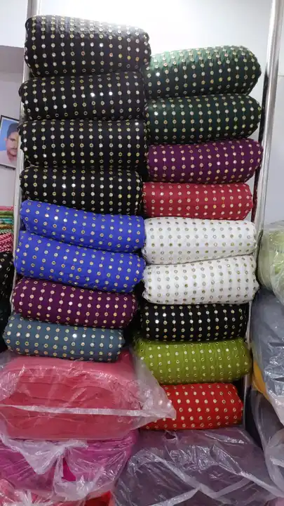 Ryon embodry work and  fancy nets  uploaded by Yadav textile on 5/3/2023