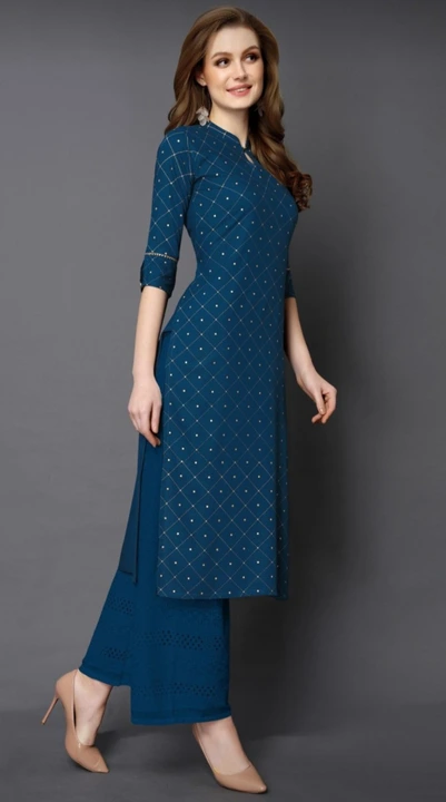 t blue kurti in Comfortable and quality fabric  uploaded by Chirag Enterprises on 5/3/2023