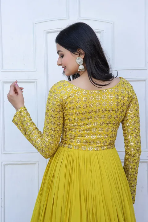 Designer Yellow Color gown  uploaded by DUDHAT Impax on 5/3/2023