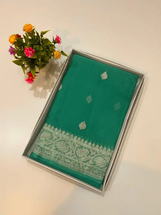 Pure chiffon saree for women  uploaded by Meenar sarees on 5/3/2023