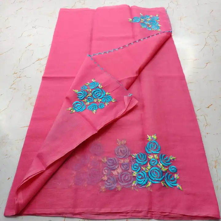 Kota doria embroidery work saree  uploaded by Ansari Handloom on 5/3/2023