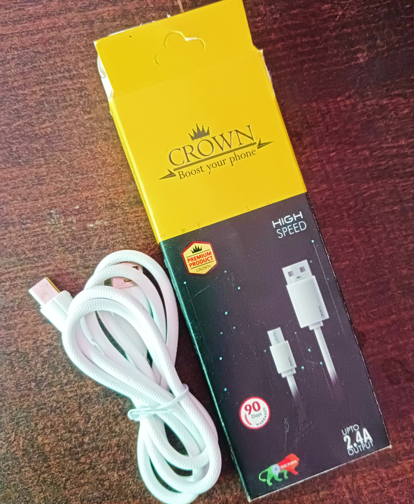 CROWN  High speed Type C USB cable With Lifetime warranty  uploaded by JALIYAN SALES on 5/30/2024
