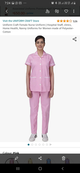 Nursing Uniform-Pink uploaded by Sri Arumin Textiles on 5/3/2023