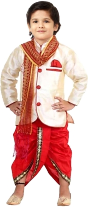 Boys Dupion Silk Kurta and Dhoti Pant Set
 uploaded by Raj Garments on 5/3/2023