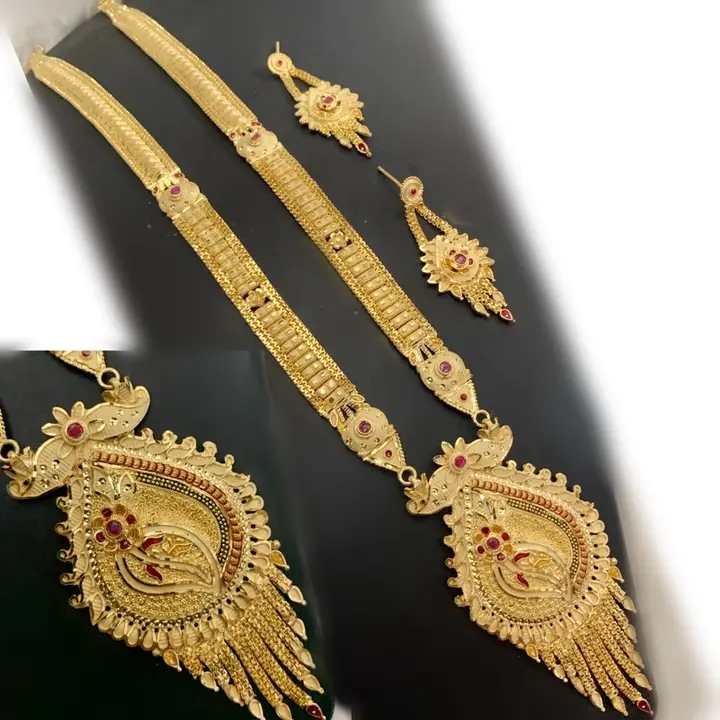 Gold plated Necklace set uploaded by Neekibha Collections  on 5/3/2023