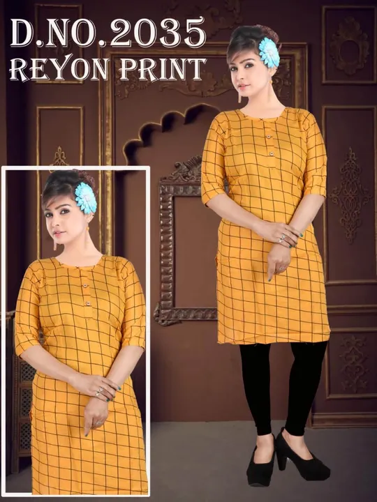 Only wholesale rayon print kurti uploaded by BHATTAD TEXTILE AGENCY  on 5/3/2023