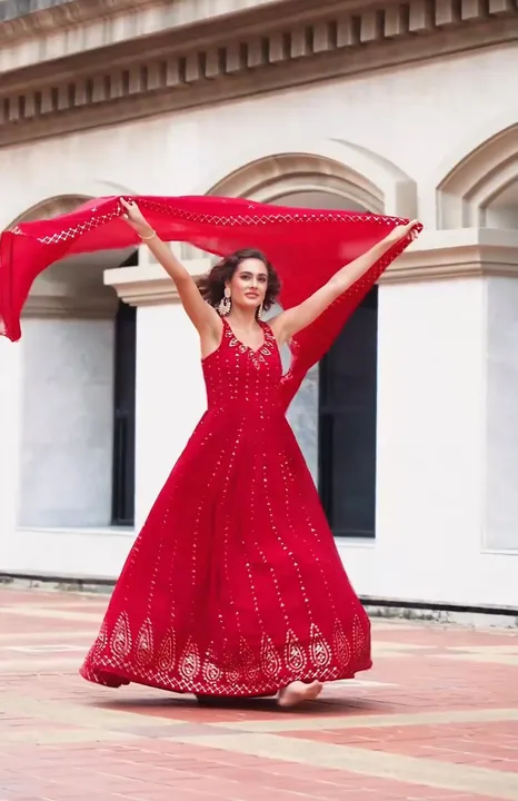 Beautiful Red colour Gown outfits Got Tradition  uploaded by DUDHAT Impax on 5/3/2023