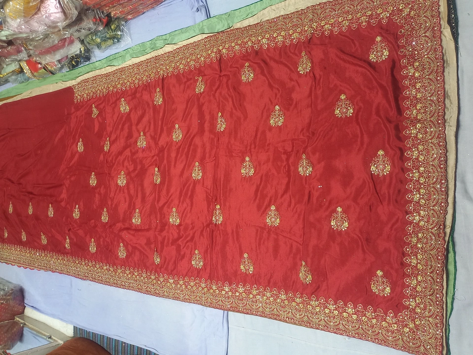 Post image Hey! Checkout my new product called
Saree redish mairun colour .