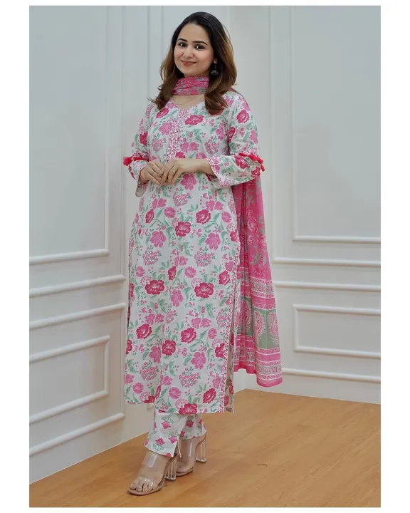 Featuring sophisticated yet
Elegant cotton suit set . 

Which is decorated with beautiful detail and uploaded by Mahipal Singh on 5/3/2023