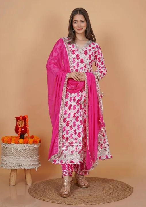 🌸 *New LAUNCHING*

🌸 *BEAUTIFUL ANARKALI LONG  KURTI WITH PANT AND CHIFFON DUPATTA WITH HEAVY LACE uploaded by Liberrty fashion & Creations on 5/3/2023