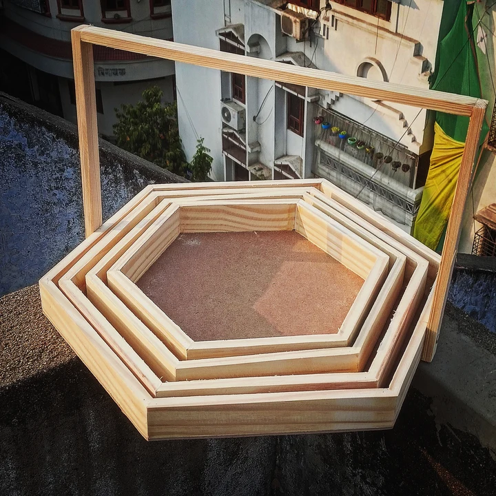 Hexagon shape all size tray available  uploaded by Shree sai wooden craft on 5/3/2023