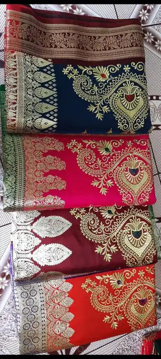 Satin Full Embroidery work Saree with box packing
Full Saree with Blouse uploaded by Atira Life Style on 5/3/2023