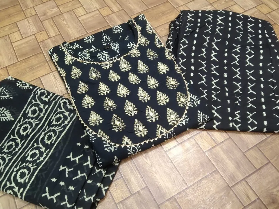 Cotton three piece set sizes m to xxl uploaded by Umiya creation on 5/4/2023