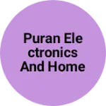 Business logo of Puran electronics and home applinces