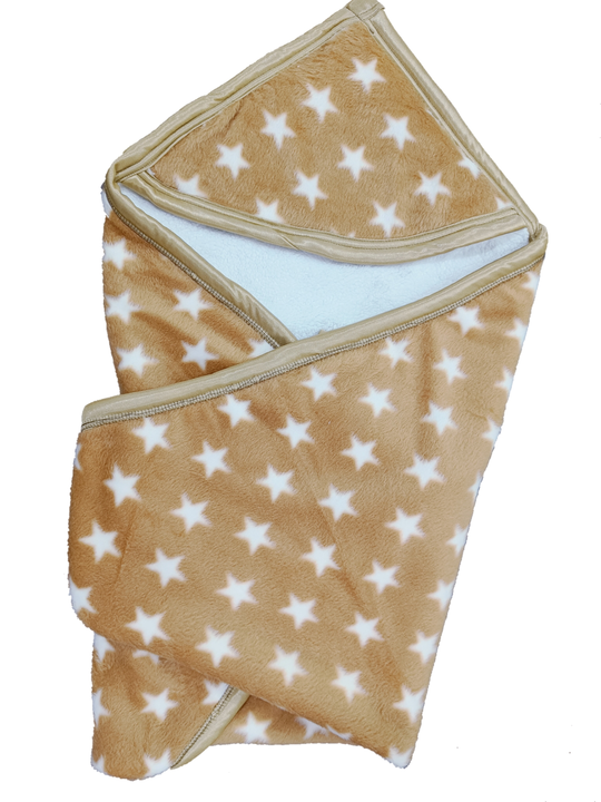 Baby blanket star design sherpa light brown  uploaded by Miglani hosiery factory  on 5/4/2023