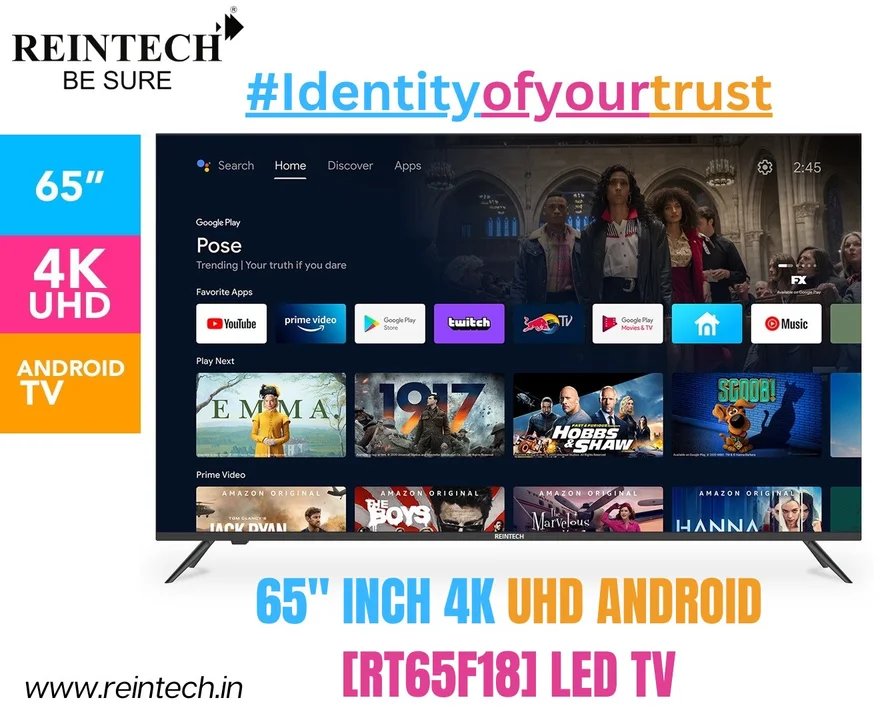 65 Inch Android 4k UHD LED TV  uploaded by Reintech Electronics Pvt Ltd. on 5/28/2024