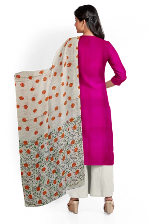 Khadi silk dopatta  uploaded by WeaveMe India on 5/4/2023