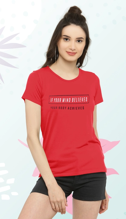 Athletic Classic Women's Printed Cotton Tee uploaded by Amarratva Knitwears Private limited on 5/4/2023