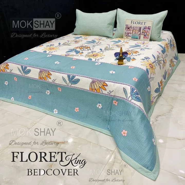 FLORET BEDCOVER SET  uploaded by PANIPAT HANDLOOM on 5/4/2023