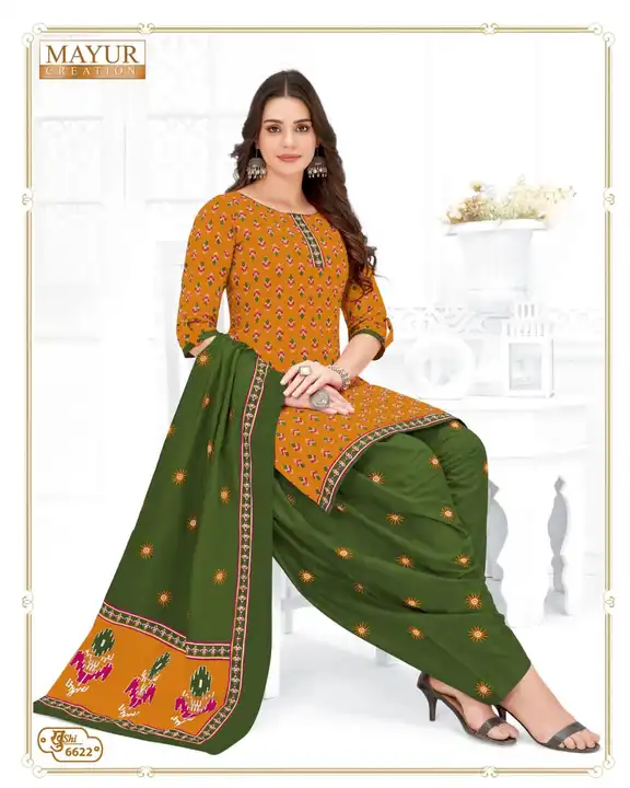 NEW DESIGN COTTON MAYUR KHUSHI DRESS MATERIAL uploaded by Swastik creation on 5/4/2023
