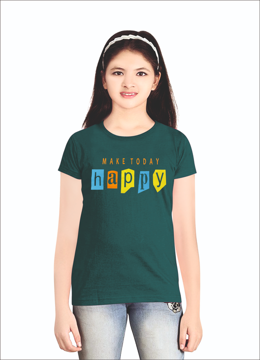 Athletic Classic Girl's Printed Cotton Tee uploaded by Amarratva Knitwears Private limited on 5/4/2023