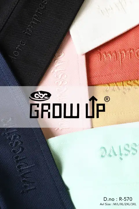 GROW UP IMPORTANT COLLAR TSHIRT  uploaded by T-shirt wale Chacha / TINT -VERITY OF COLORS on 5/4/2023