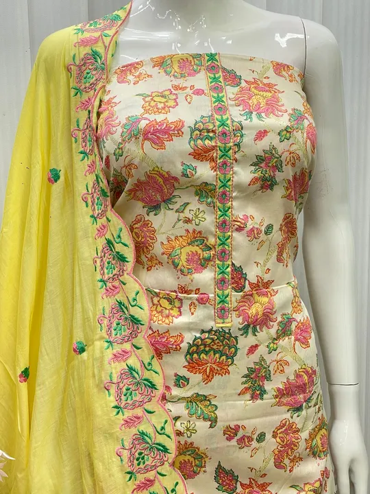 *TOP* GLACÉ COTTON DIGITAL PRINT NECK PATCH WORK 

 uploaded by Shree sachha collection on 5/4/2023