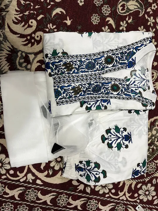 printed cotton kurta dupatta set  uploaded by Chirag Enterprises on 5/4/2023