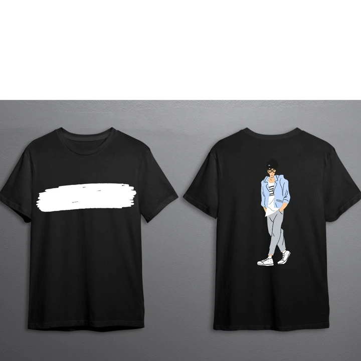 Black tshirt custom printed uploaded by business on 5/4/2023