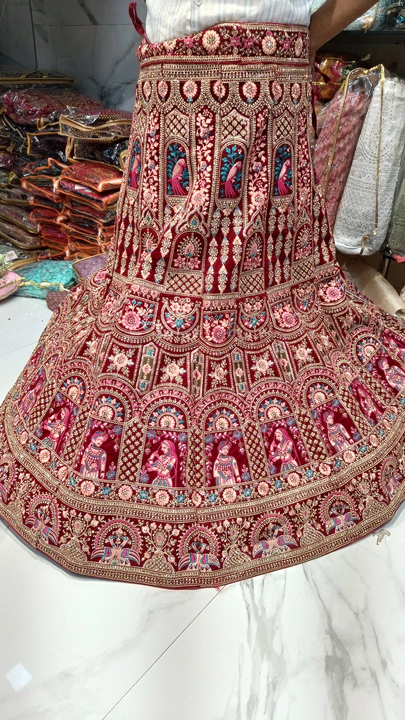 Rajwada bridal lehenga  uploaded by Kumar Embroidery house  on 5/4/2023