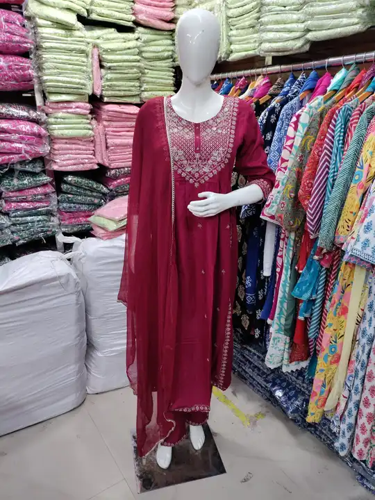 NAYRA CUT*

*FESTIVE SPECIAL*

*Premium quality NAYRA cutsuit WD heavy yoke and heavy sequins & EMB  uploaded by Mahipal Singh on 5/4/2023