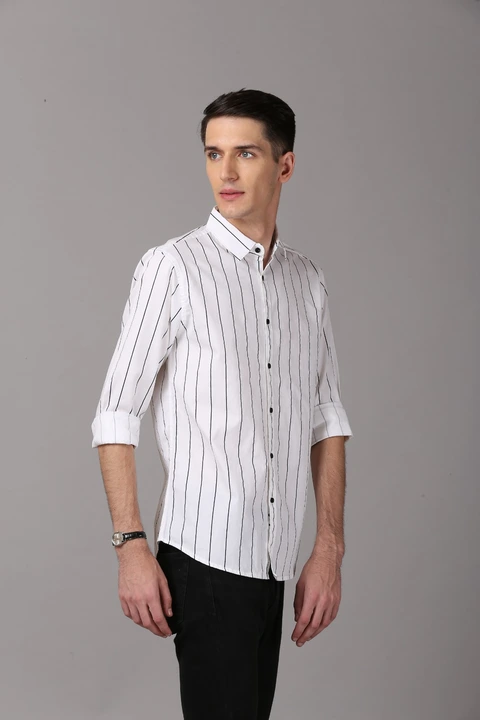 Zenilla mens ZK500 STRIP COTTON SHIRTS uploaded by ZENILLA TRADING PRIVATE LIMITED  on 5/4/2023