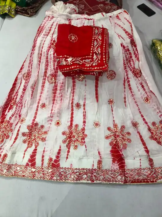 *Beautiful Lahenghas*

For This Wedding Season

Designer product

Pure chinon silk langha & chinon D uploaded by Gotapatti manufacturer on 5/4/2023