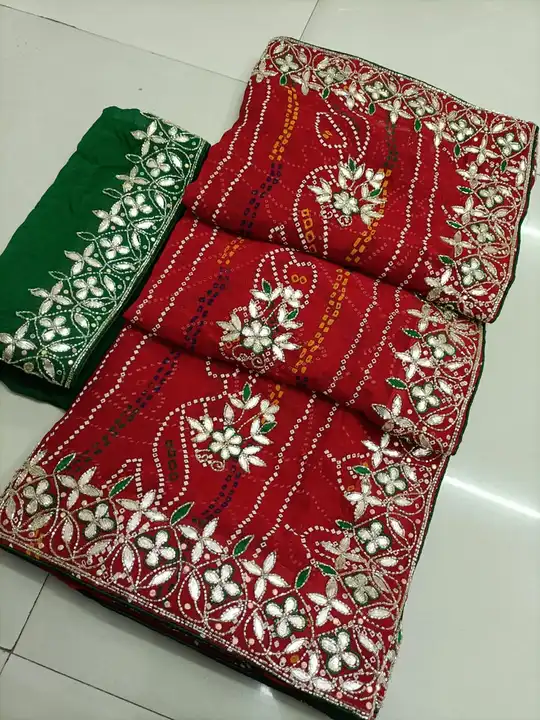 *NEW DESIGN CHUNRI LAUNCHED*

🥳Pure Viscose Micro Georgette Fabric Saree With Jaipuri Chunri Bhande uploaded by Gotapatti manufacturer on 5/4/2023