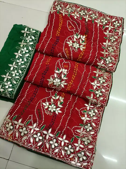 *NEW DESIGN CHUNRI LAUNCHED*

🥳Pure Viscose Micro Georgette Fabric Saree With Jaipuri Chunri Bhande uploaded by Gotapatti manufacturer on 5/4/2023
