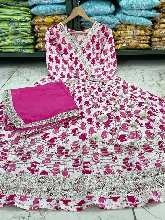 Cotton kurtie set with pant and dupatta  uploaded by Unique Creation on 5/5/2023