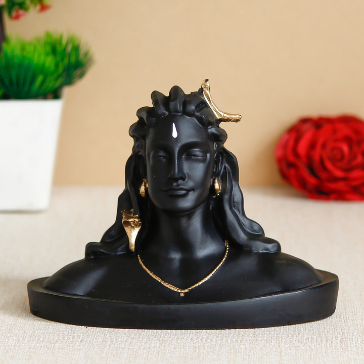 🙏🏻.......Black Polyresin Handcrafted Adiyogi Lord Shiva Statue uploaded by Home decor on 5/5/2023