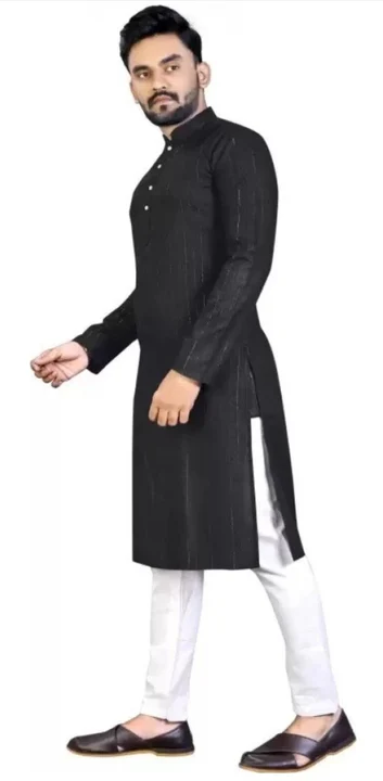 Black zari linning kurta uploaded by Granthi enterprise on 5/5/2023