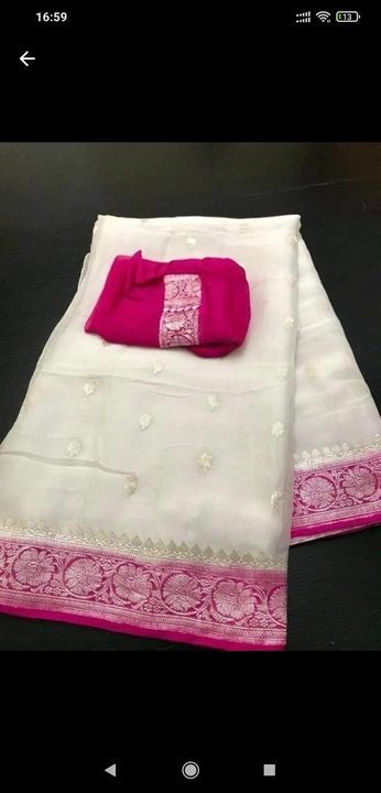 Pure Chifon banarashi saree  uploaded by business on 3/8/2021