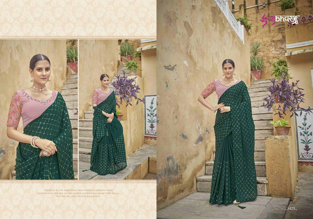 *COCKTAIL VOL. 2*

*New Exclusive Embroidered Saree Collection*

*RATE LIST*

*5421:  1500/-*
*5422: uploaded by Aanvi fab on 5/5/2023