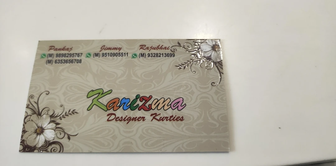 Visiting card store images of K.rajshree