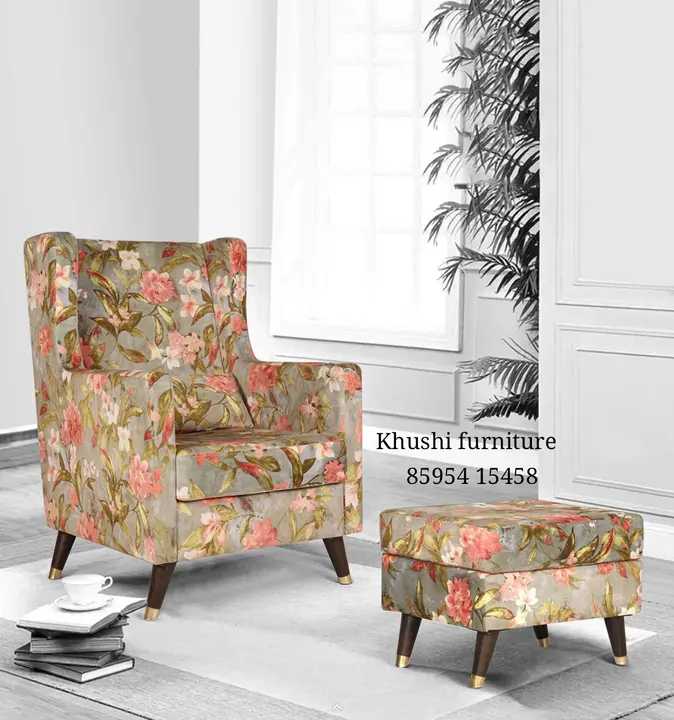 Wing chair with Sethy  uploaded by Khushi furniture on 5/5/2023