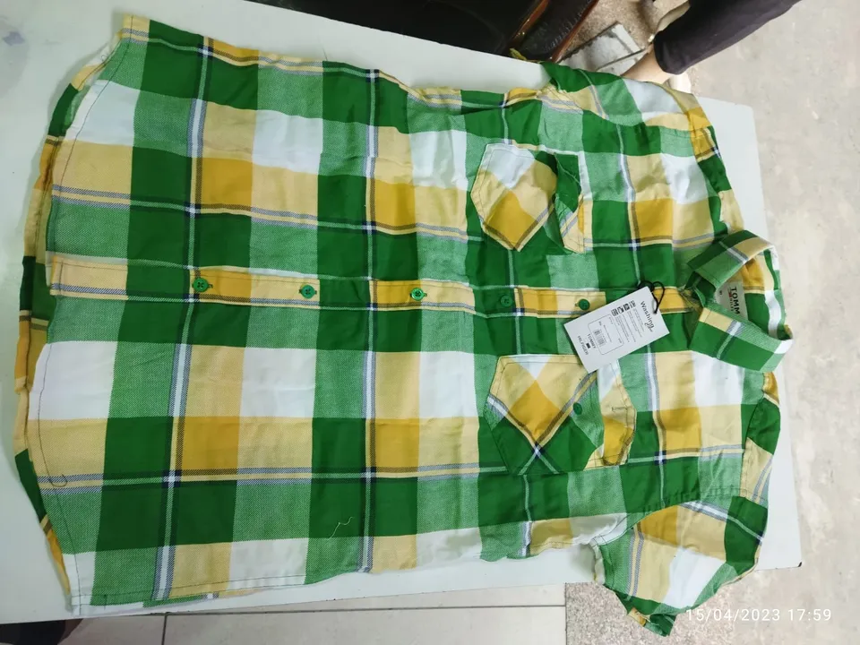 Check shirts double pockets uploaded by Vasudev collections on 5/5/2023