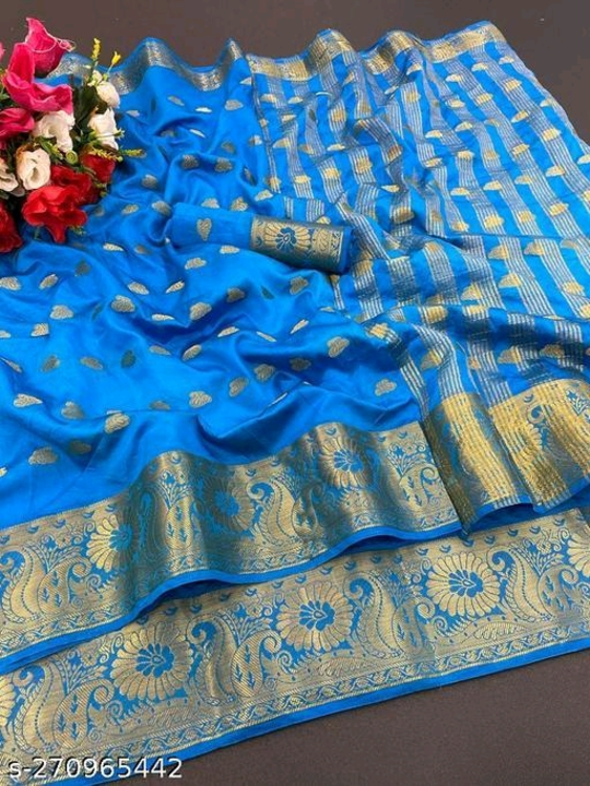 New kanjivaram silk saree with jequard blouse uploaded by Surat fashion on 5/5/2023