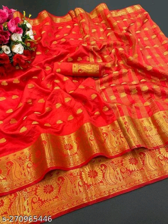 New kanjivaram silk saree with jequard blouse uploaded by Surat fashion on 5/5/2023