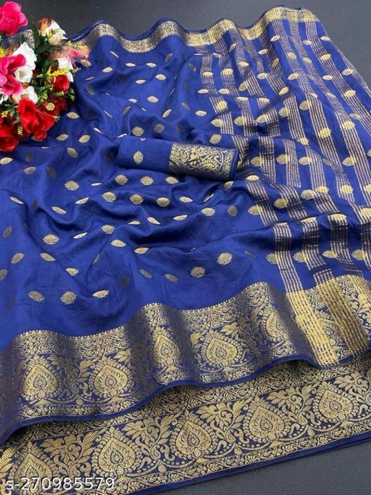 Kanjivaram silk saree with jequard blouse uploaded by Surat fashion on 5/5/2023