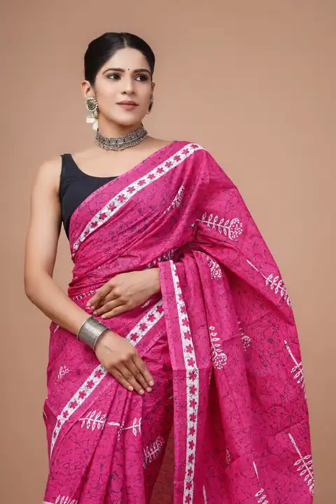 NEW COLLECTIONAll available Latest hand work  sareesBest quality Without pom pomWith blouse uploaded by Ayush Handicarft on 5/5/2023