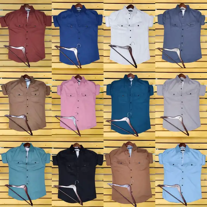 Post image Double pocket shirt
💯% cotton  shirt
Oxford twill

Size m.l.xl
12colour
One set 36pcs
Single pic packing