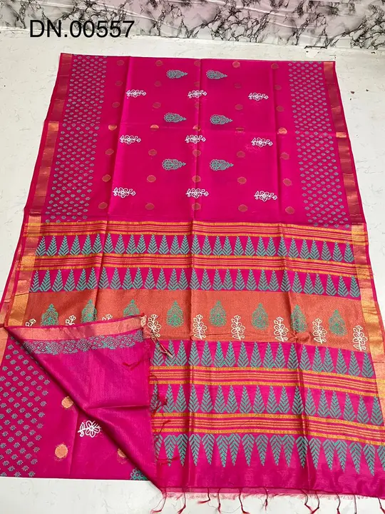 Post image I'm manufacturing Saree with blouse piece 💯 pure linen Kota cotton and silk saree is available
