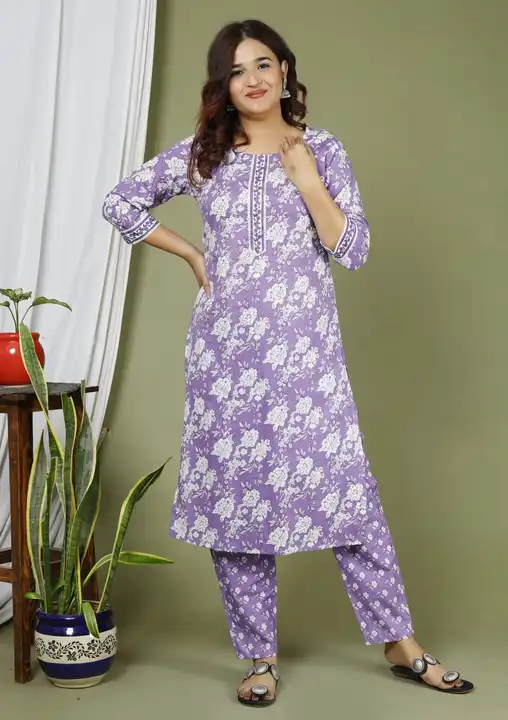 Cotton 60-60 pure cotton kurti pent duppta  uploaded by business on 5/5/2023
